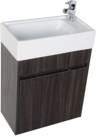 Тумба с раковиной Aquanet Лидс 00213042 50х30 подвесная цвет коричневый