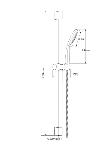 Душевой гарнитур Orange O-Shower OS806cr настенный  хром - фото 5 Душевой гарнитур Orange O-Shower OS806cr настенный  хром - фото 5