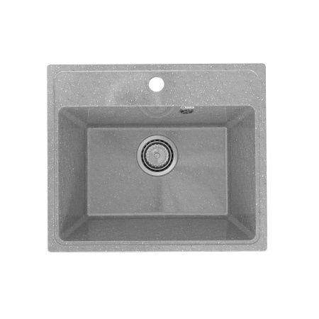 Кухонная мойка Practik PR-490 PR-M-490-003 50х40 цвет серый поверхность глянцевая