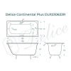 Ванна чугунная Delice Continental PLUS DLR230633R 150х70 пристенная прямоугольная без ножек с отверстиями под ручки