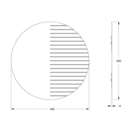 Зеркало Evoform Florentina BY 5011 60х60 подвесное