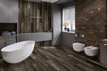 Кварцвиниловая плитка Damy Floor FAMILY LVT TCM369-7-LVT Дуб Рустикальный Черный толщина 0.25 см 43 класс 1227х187