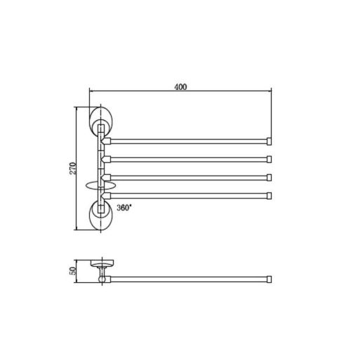 Полотенцедержатель Fashun A1614 - фото 3