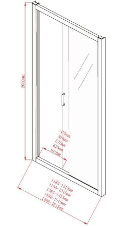 Душевая дверь Aquanet Alfa NAA6121 1300 130х200 стекло прозрачное профиль хром