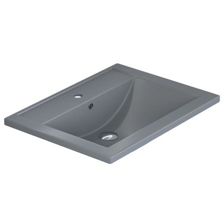 Раковина из искусственного камня Uperwood Foster Quartz 291030052 60х40 полувстраиваемая цвет серый