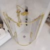 Душевой уголок Grossman Cosmo 301.K33.02.9090.32.00 90х90 стекло прозрачное профиль золото без поддона