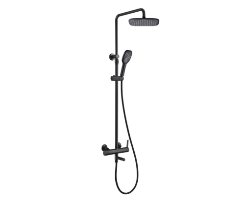 Душевая стойка Bronze de Luxe 2039H настенная цвет черный - фото 2