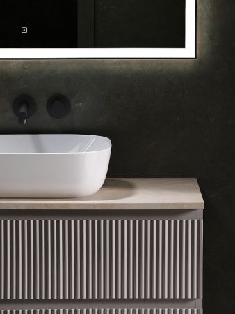 Тумба под раковину Sancos SNOB R SNR100SM 100х40 подвесная цвет бежевый