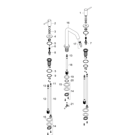 Смеситель Hansgrohe Tecturis S 73330000 на раковину хром