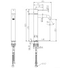Смеситель для раковины Nemo Round NM-2312MB на столешницу черный