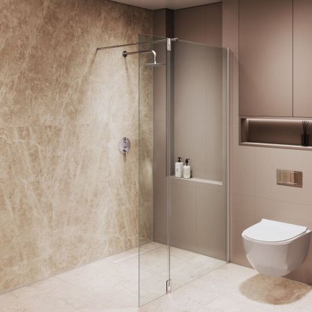 Душевая перегородка RGW Walk In 351005183-11 80х195 стекло прозрачное профиль хром