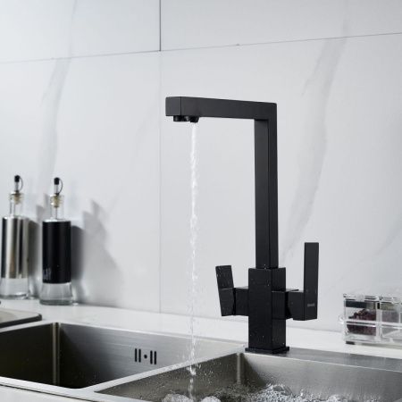 Смеситель для кухни Shevanik S148H на мойку черный