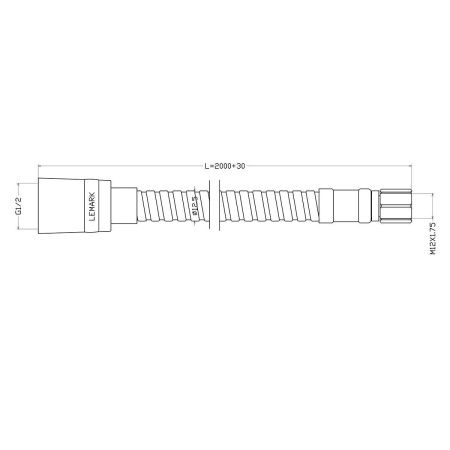 Душевой шланг LeMark LE8051S хром