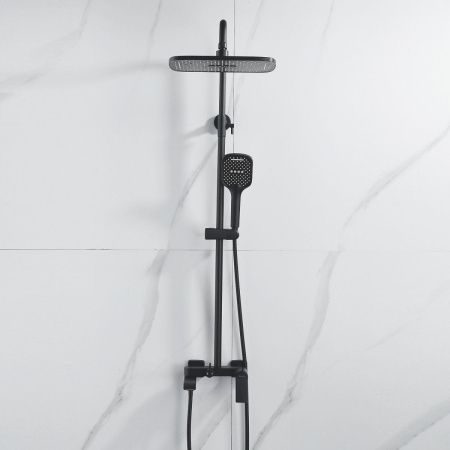 Душевая стойка Shevanik S4136H настенная цвет черный