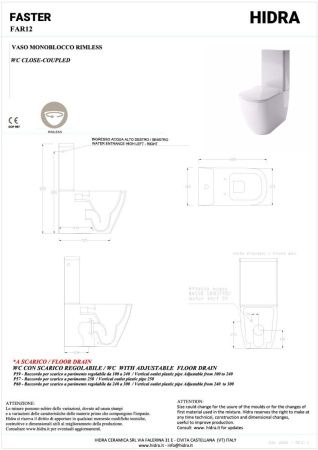 Унитаз напольный с бачком Hidra Faster FAR12_FA18/026 цвет черный с бачком безободковый