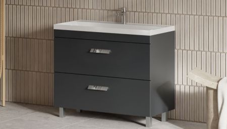 Тумба под раковину Velvex ORLANDO tnORL.100-232 100х40 напольная цвет серый