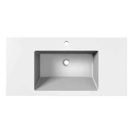 Раковина из искусственного камня Uperwood Megan 45481000004 100х50 полувстраиваемая цвет белый