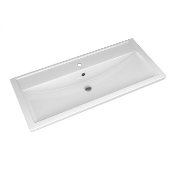 Раковина керамическая Onika Фостер 4640021065204 101х46 накладная цвет белый 1 отверстие под смеситель