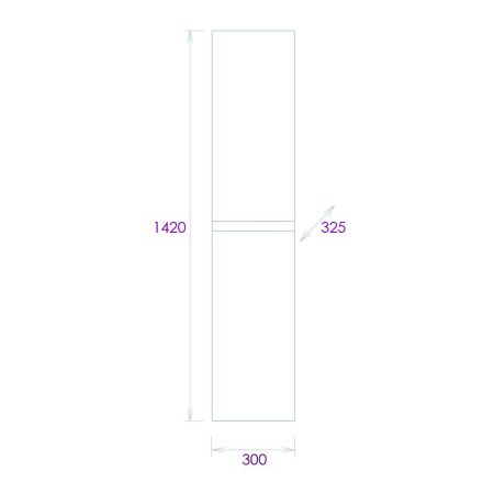 Шкаф-пенал Onika Эвада 403079 30х140 подвесной цвет белый