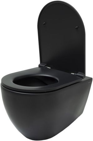 Чаша унитаза подвесная Allen Brau Reality 4.32006.31 цвет черный без сиденья безободковая каскадный смыв