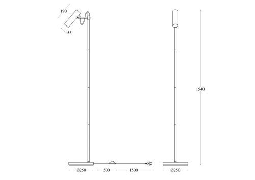 Светильник напольный Maytoni Bansky MOD129FL-01W - фото 2