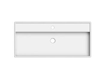 Раковина из санфаянса Scarabeo Teorema 2.0 5106/R-100A 100х46 накладная цвет белый