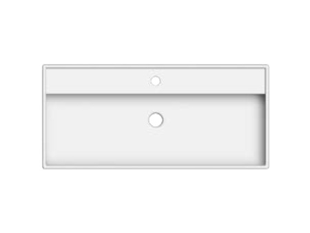 Раковина из санфаянса Scarabeo Teorema 2.0 5106/R-100A 100х46 накладная цвет белый