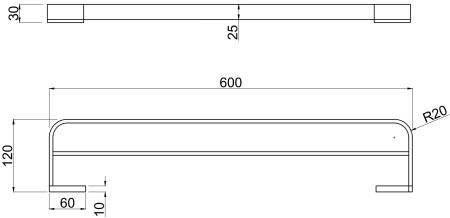 Держатель для полотенец Allen Brau Infinity 6.21013-00 хром