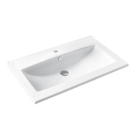 Раковина из сантехнического фарфора Santek Элина WH501619 80х50 накладная цвет белый
