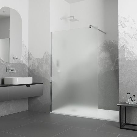 Душевая перегородка RGW Walk In 411002107-41 70х195 стекло текстурное профиль хром