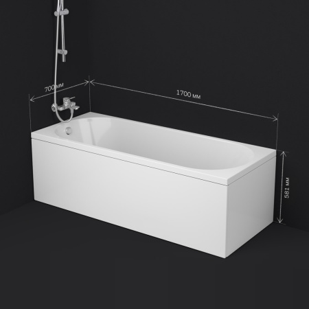 Ванна акриловая Am.Pm X-Joy W94A-170-070W-A1 170х70 пристенная прямоугольная без каркаса