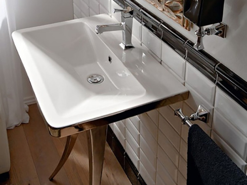 Раковина из санфаянса Scarabeo Butterfly 4004 71х47 накладная цвет белый 1 отверстие под смеситель - фото 2