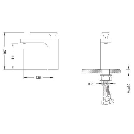 Смеситель Timo Torne 4361/00-16F на раковину белый/хром