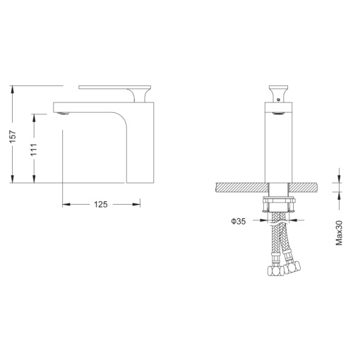Смеситель Timo Torne 4361/03F на раковину черный матовый без термостата - фото 2 Смеситель Timo Torne 4361/03F на раковину черный матовый без термостата - фото 2