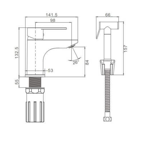 Смеситель ProHanss P64.12.08 на раковину белый - фото 3