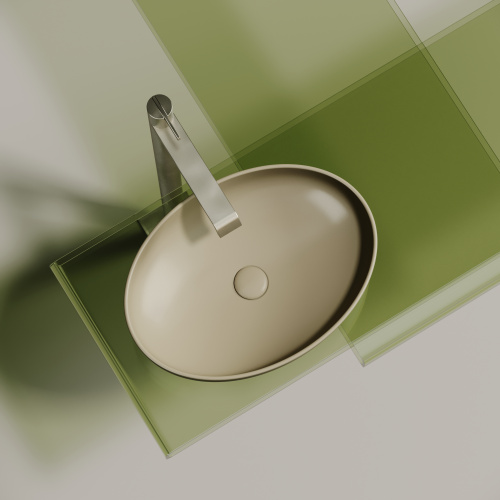 Раковина Ceramica Nova ELEMENT 50 см CN6056MC накладная цвет капучино матовый - фото 5