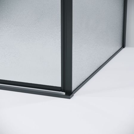 Душевой уголок Grossman Galaxy 120.K33.01.1390.21.02 130х90 стекло текстурное профиль черный без поддона