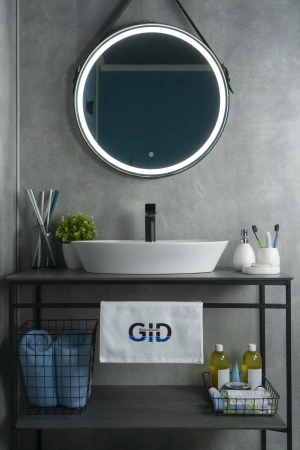 Раковина керамическая Gid Lago 51142 60х40 накладная цвет белый 1 отверстие под смеситель