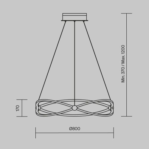Светильник подвесной Maytoni Weave Modern MOD062PL-L56CH3K - фото 3