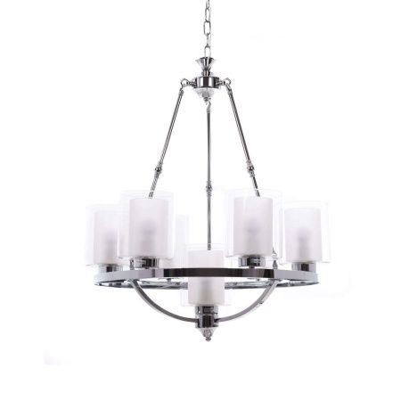Люстра подвесная Lumina Deco Santini (Сантини) LDP 1220-7 CHR+WT