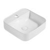 Раковина из сантехнического фаянса Abber RECHTECK AC2215 40х40 накладная цвет белый 1 отверстие под смеситель