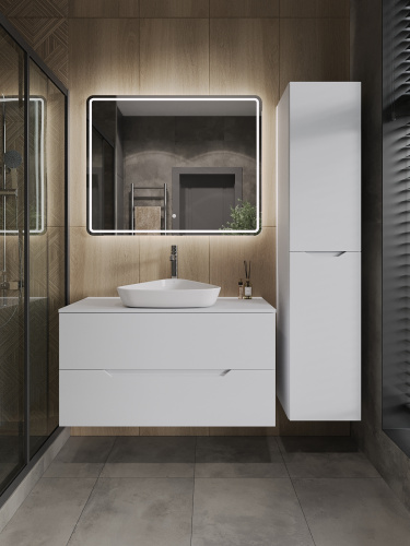 Тумба с раковиной Orange Line Li-100TuwMDF+B07-500W 101х46х66 - фото 5