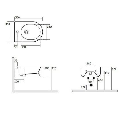 Биде подвесное Kerasan Flo 312501*1 цвет белый