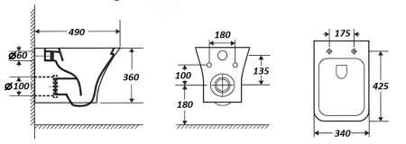 Унитаз подвесной Cerutti SPA CT9242 белый матовый с сиденьем микролифт безободковый каскадный смыв