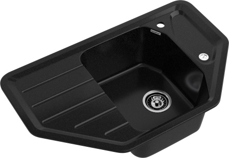 Кухонная мойка Granfest Corner C-800E черный 79х49 цвет черный поверхность матовая