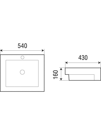 Раковина из сантехнического фаянса WeltWasser WW SK 10000003885 50х40 подвесная цвет белый