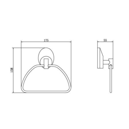Кольцо для полотенец Fashun A1604-2