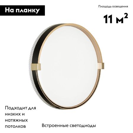 Настенно-потолочный светильник Sonex Olidi black (Олиди блацк) 7647/CL