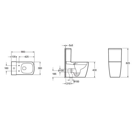 Унитаз-компакт напольный с бачком Lavinia Boho Aveo 3306010R белый с сиденьем микролифт безободковый каскадный смыв