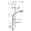 Душевой гарнитур Hansgrohe Crometta 27764000 настенный хром